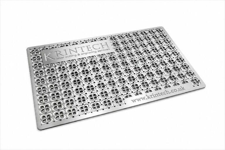 Acid Etched Stainless Steel Business Card