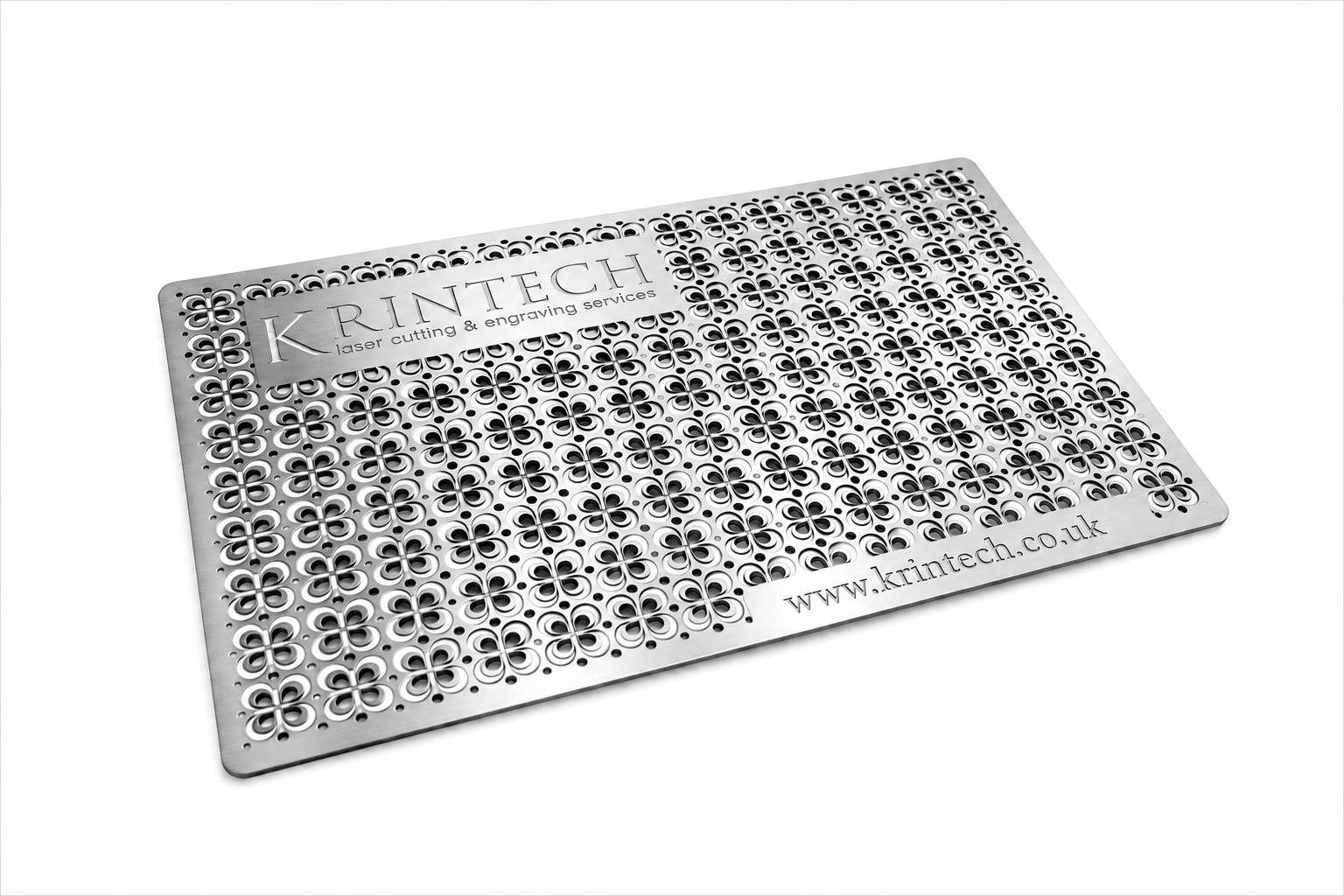 Acid Etched Stainless Steel Business Card