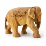 Custom Engraved Wooden Elephant Figurine
