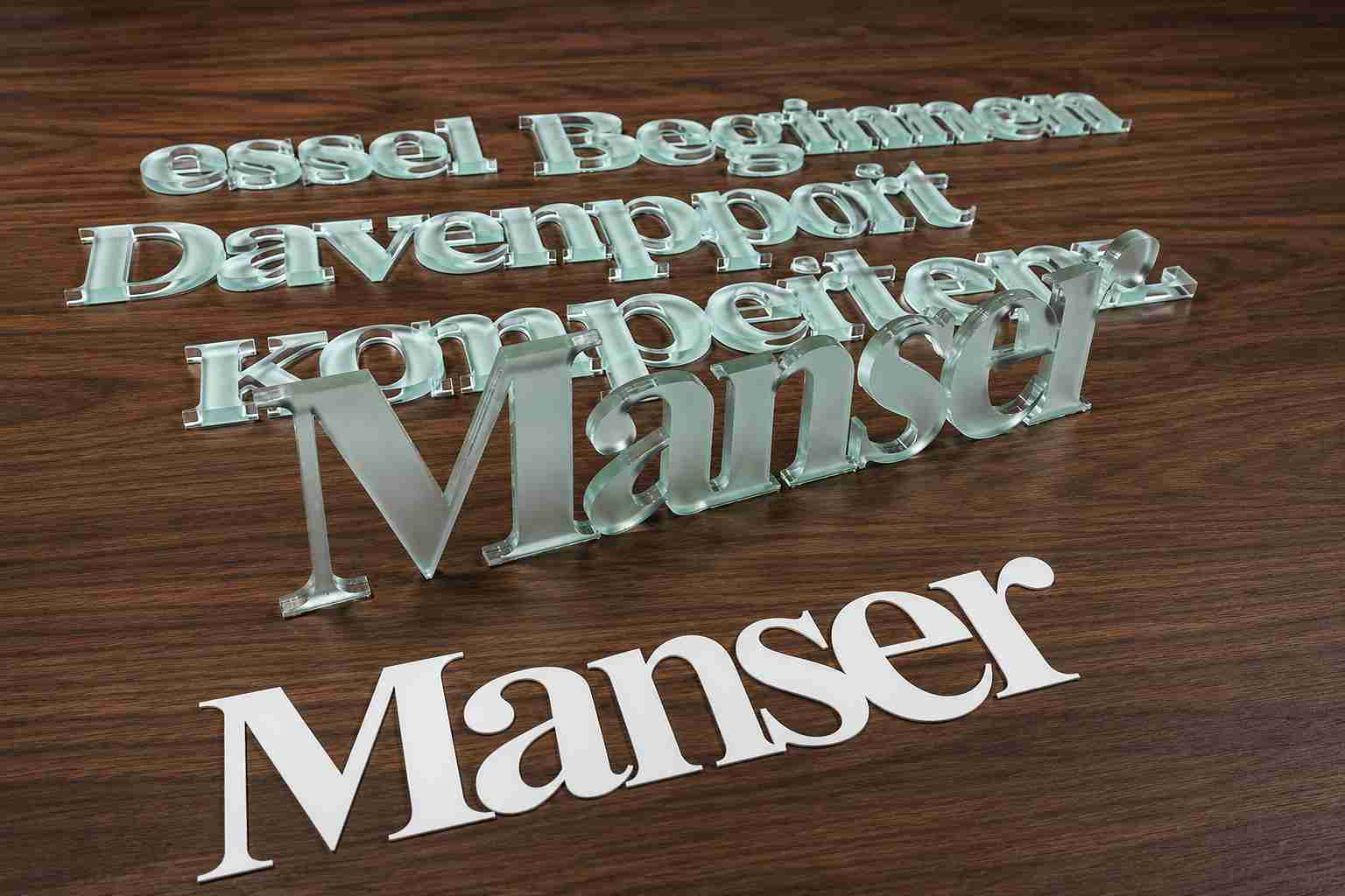 Custom Laser Cut Clear Glass Acrylic 3d Letters