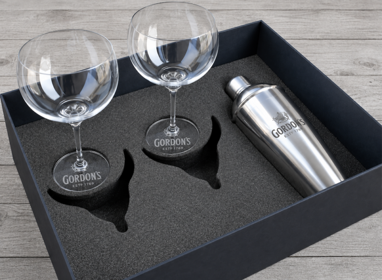 Custom Laser Cut Foam Inserts For Gordons Gin Gift Sets