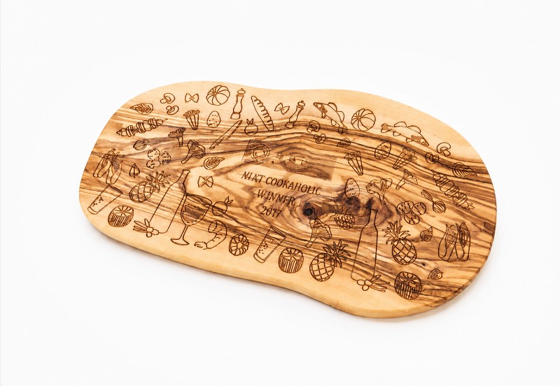 Custom Laser Engraved Olive Wood Chopping Board