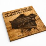 Custom Laser Engraved Wooden Infographic Plaque