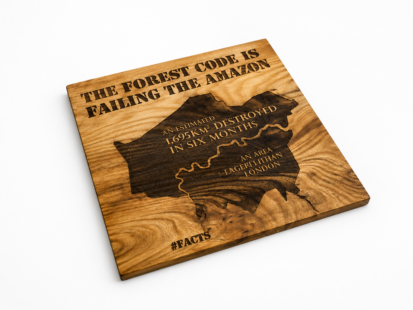 Custom Laser Engraved Wooden Infographic Plaque