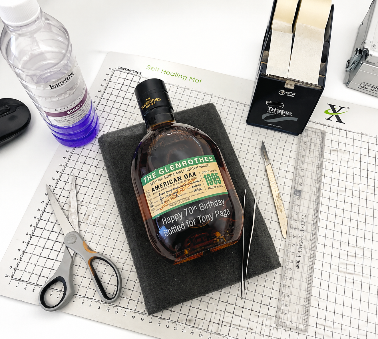 Custom Sandblasted Whisky Bottle Engraving