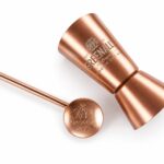 Fibre Laser Engraved Copper Jigger Bar Spoon Set