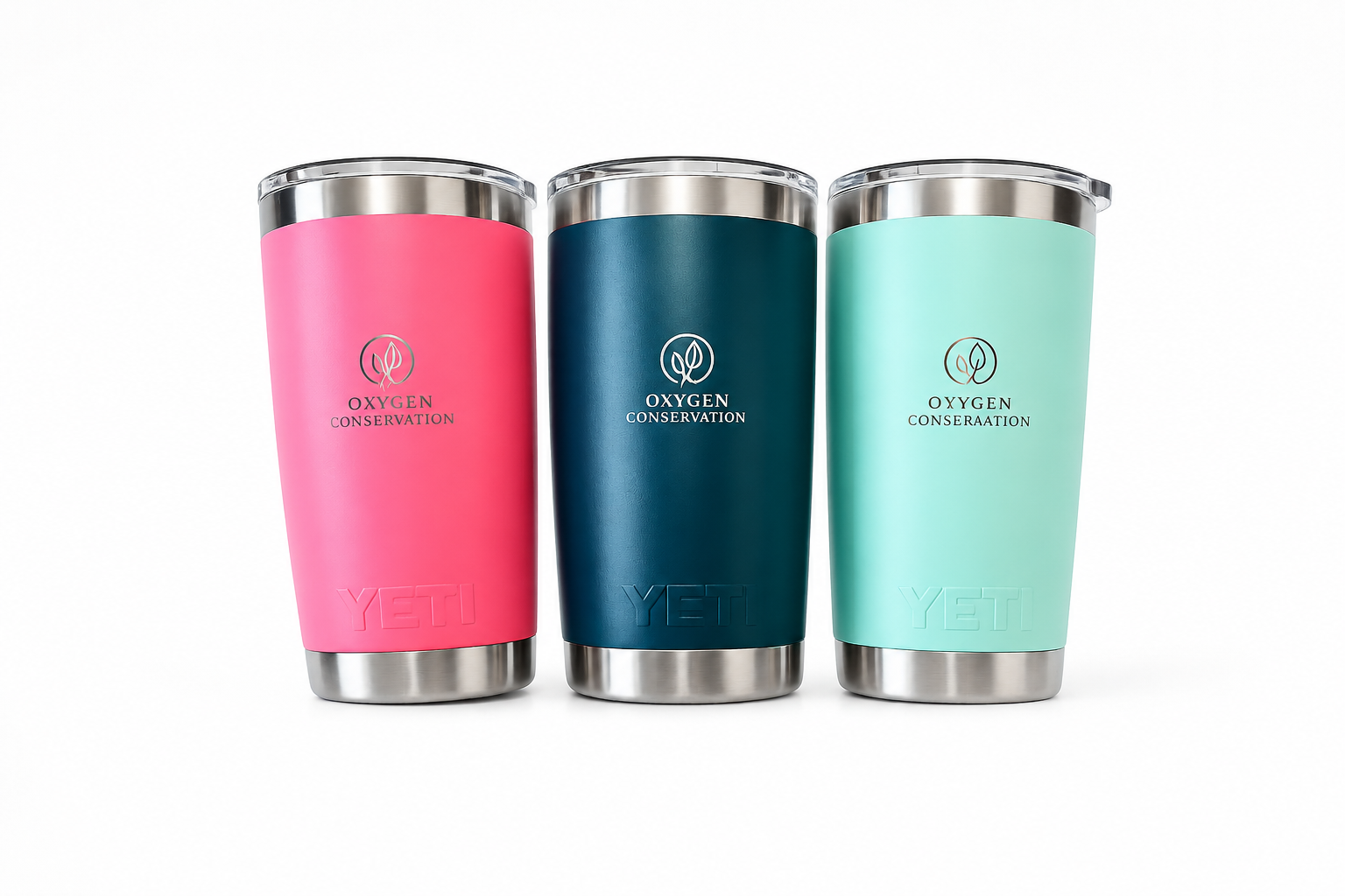 Fibre Laser Engraved Yeti Stainless Steel Travel Tumblers