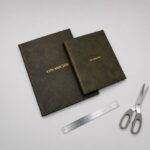 Gold Embossing Leather Notebook Luxury Stationery Branding