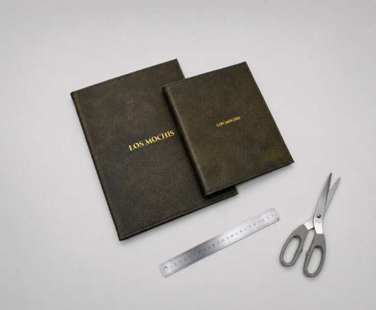 Gold Embossing Leather Notebook Luxury Stationery Branding