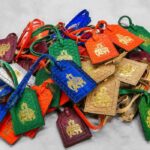 Gold Foil Stamped Exotic Python Leather Luggage Tags