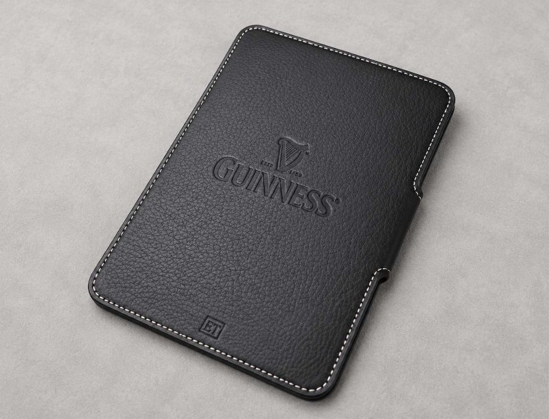 Guinness Blind Debossed Leather Tablet Sleeve Case