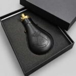 Laser Engraved Leather Powder Flask Laser Cut Foam Presentation Box