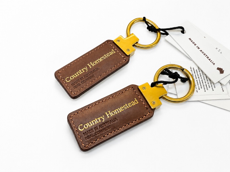 Leather Embossing Gold Foil Keyfob Leather Embossing Gold Foil Keyfob