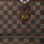 Louis Vuitton Neverfull Damier Ebene Personalized Gold Initials