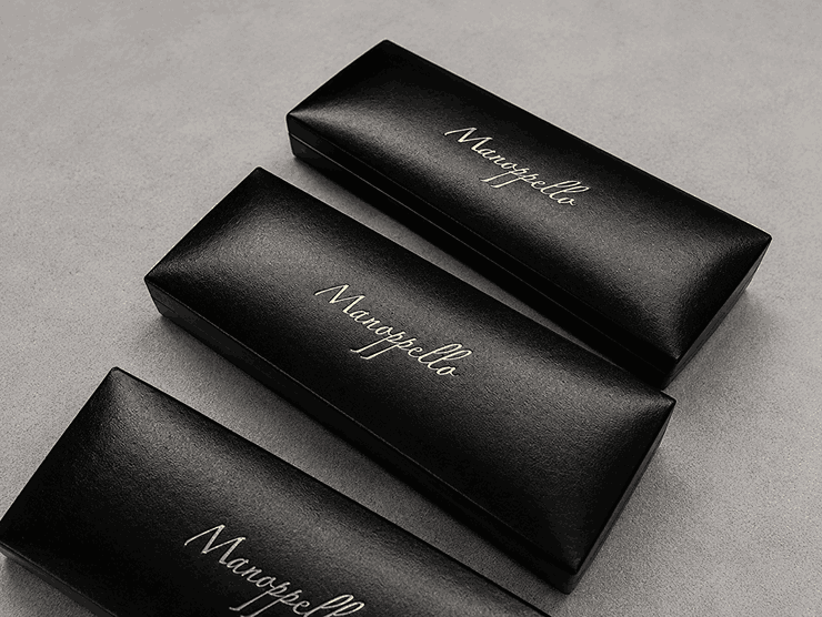 Manoppello Silver Embossed Black Jewelry Boxes