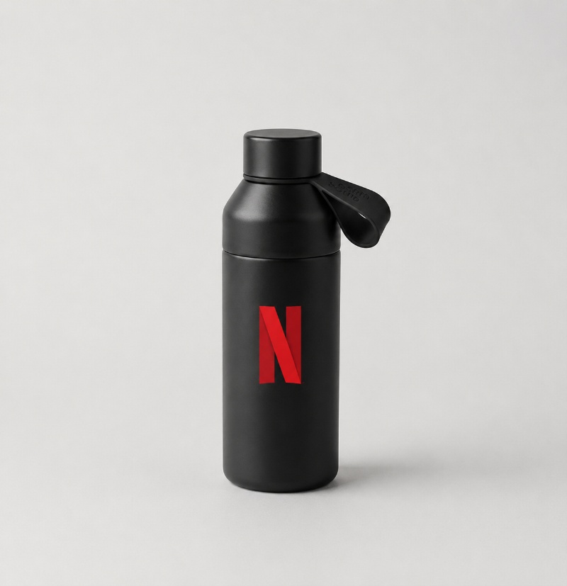Ocean Bottle Laser Engraving Personalised Black Water Bottle