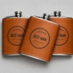 Personalised Laser Engraved Leather Hip Flasks 1