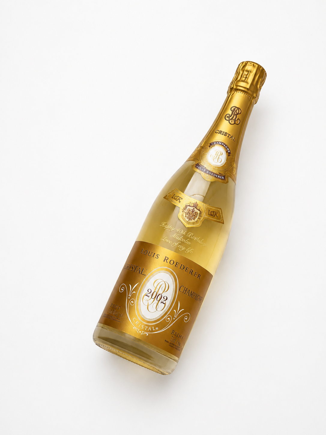 Personalised Louis Roederer Cristal Champagne Engraved Luxury Gift