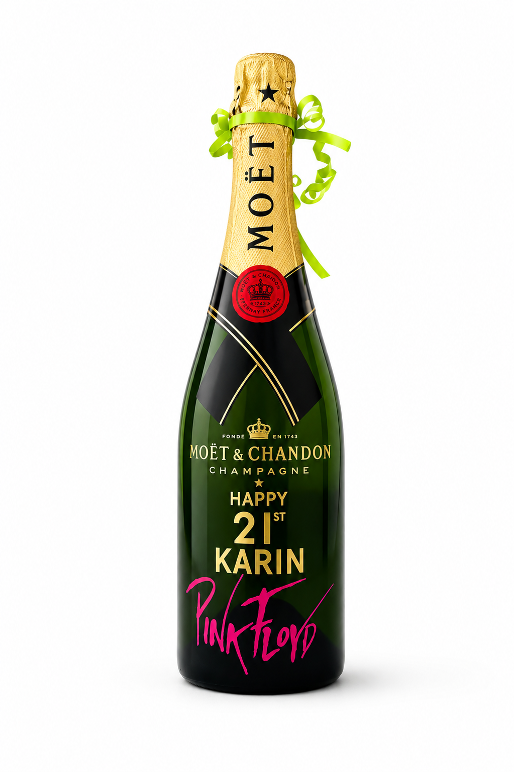 Personalised Moet Chandon Champagne Bottle Engraved Birthday Gift Pink Floyd Jpeg