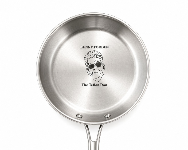 Sandblast Engraved Stainless Steel Frying Pan Personalised Gift Sandblast Engraved Stainless Steel Frying Pan Personalised Gift