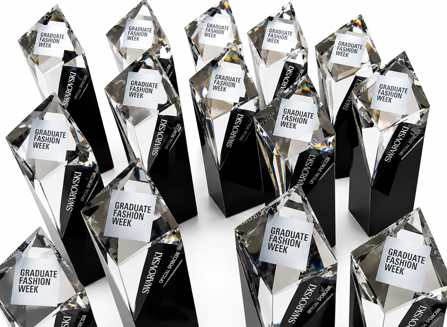 Swarovski Crystal Graduate Fashion Week Awards Custom Engraved Trophies