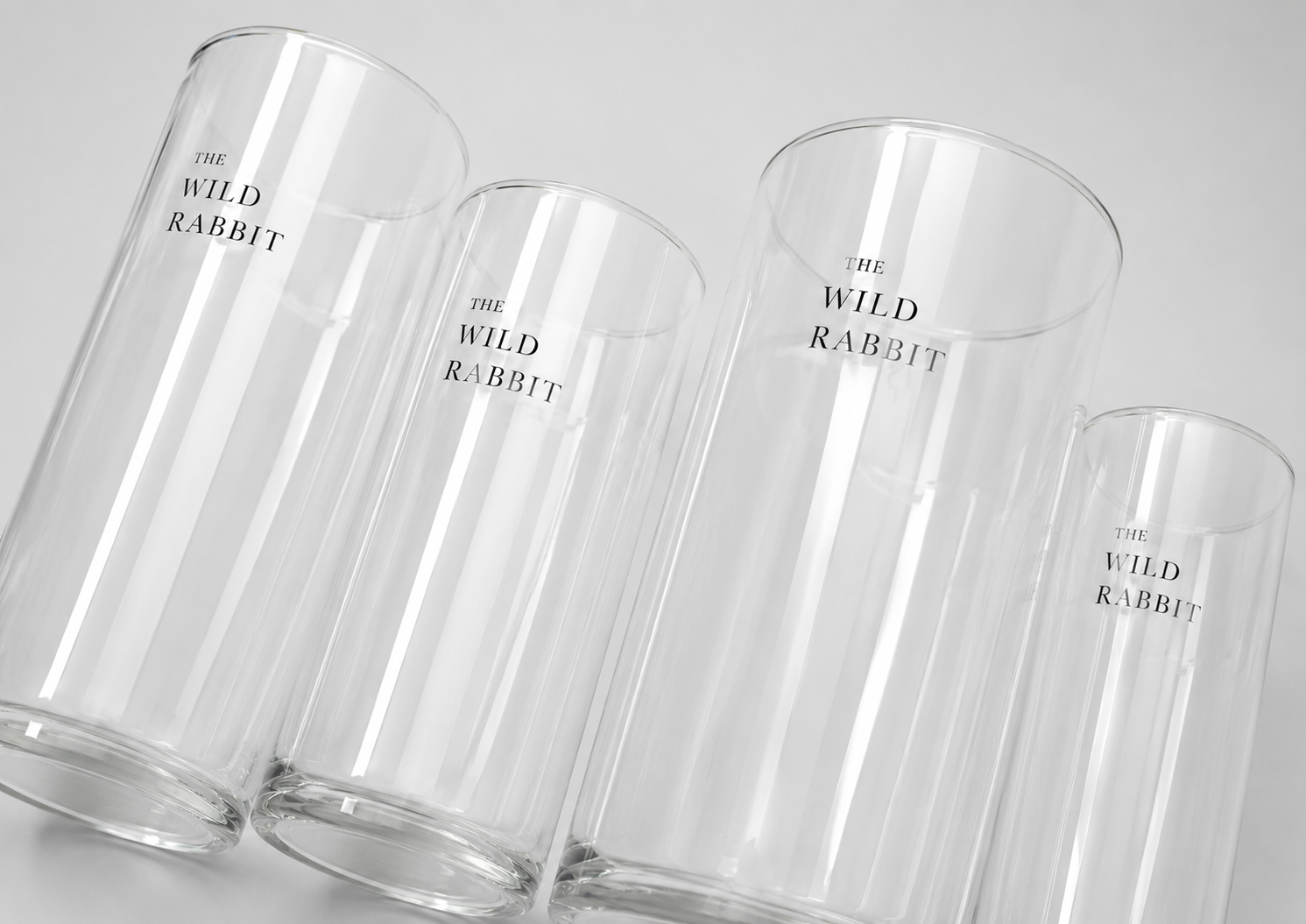 The Wild Rabbit Branded Highball Glasses Custom Printed Glassware