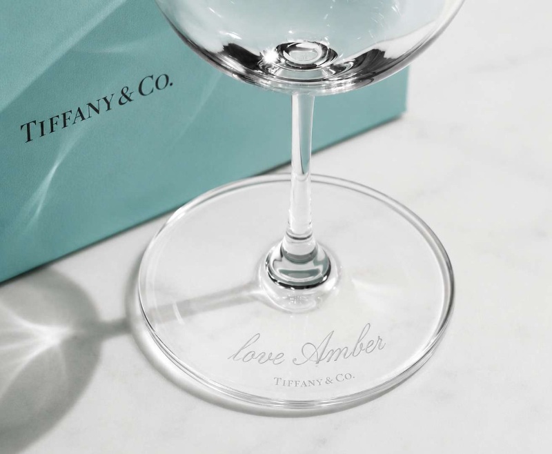 Tiffany And Co Personalized Engraved Wine Glass Base Tiffany And Co Personalized Engraved Wine Glass Base