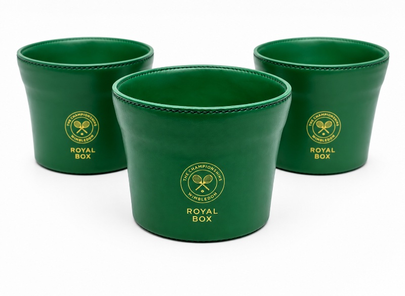 Wimbledon Royal Box Gold Embossed Leather Holders Wimbledon Royal Box Gold Embossed Leather Holders