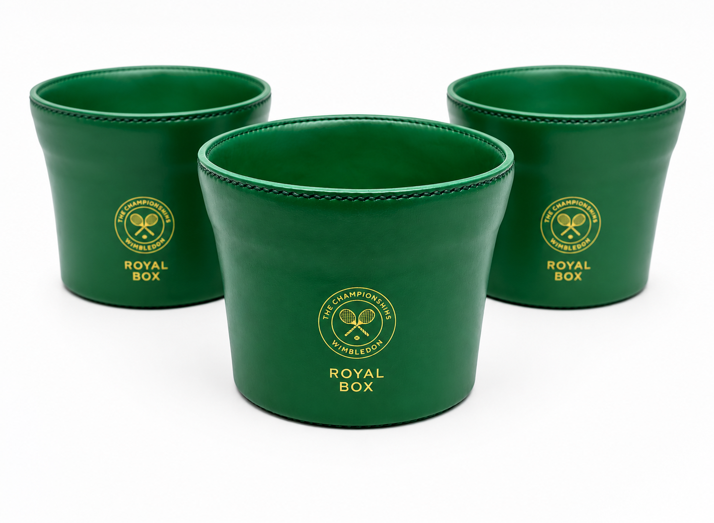 Wimbledon Royal Box Gold Embossed Leather Holders