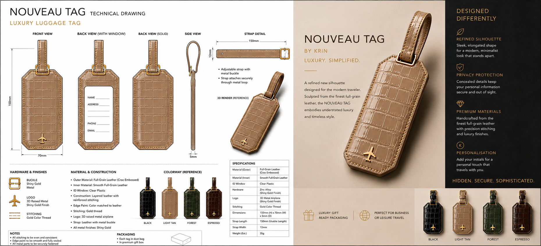 Bespoke Luxury Leather Luggage Tags Custom Made For Client Copy 1