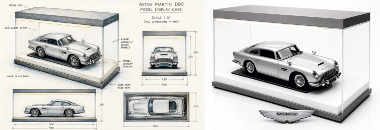 Custom Display Case For Diecast Aston Martin Model Cars Copy