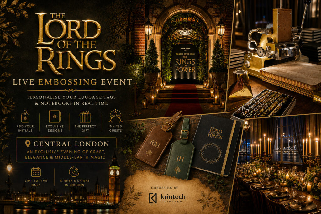 Live Mobile Leather Embossing Service Corporate Events Lord Of The Rings Krintech 13