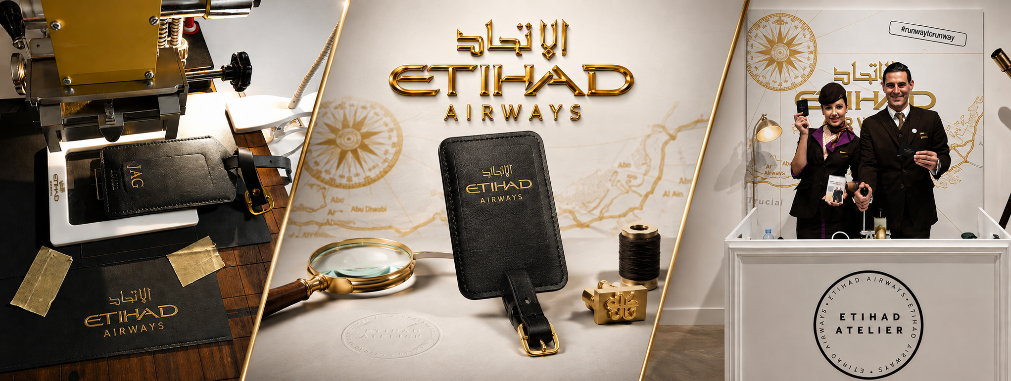 London Fashion Week Etihad Mobile Leather Embossing Station 718